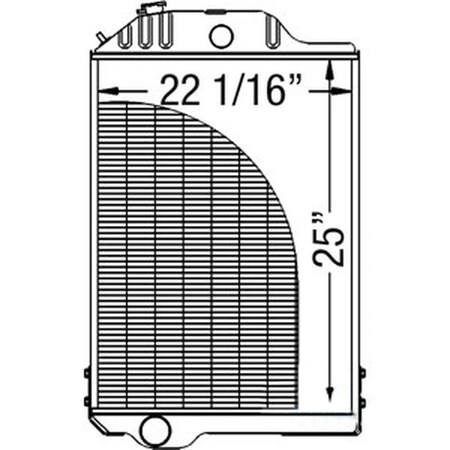 Aftermarket AR48735 New 25 H x 22062 W Tractor Radiator Fits John Deere 4320 Fits JD Trac CSO90-0089